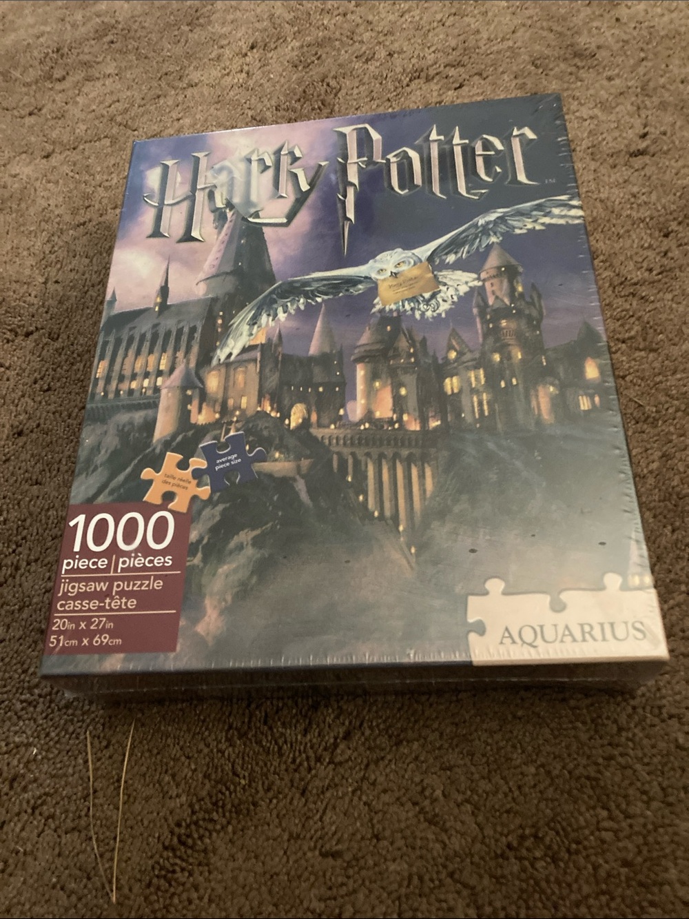 Harry Potter 1000-Piece Jigsaw Puzzle – Blue Hogwarts Scene by Aquarius